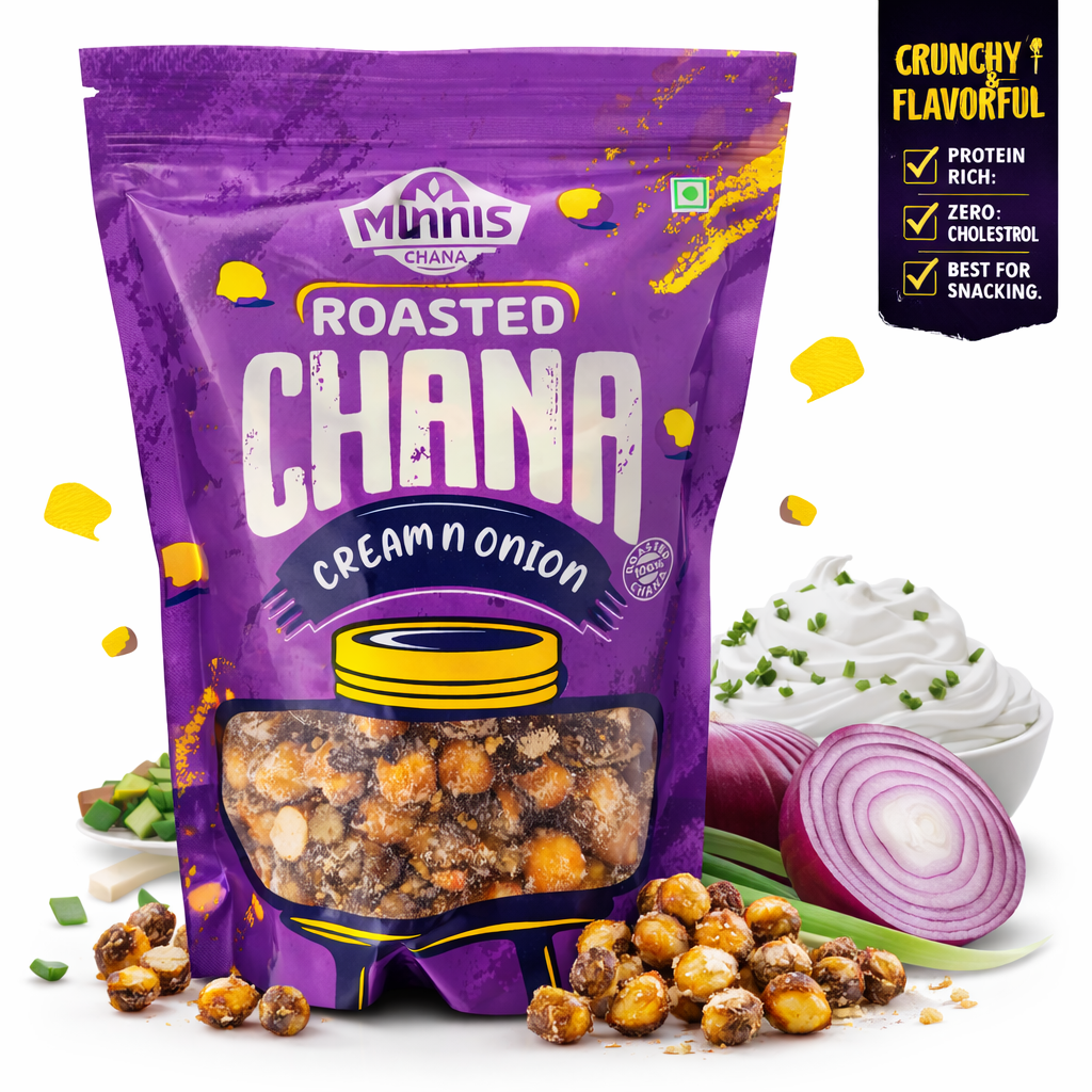 Cream Onion Roasted Chana | Minnis| 80 Gm - TIRTHAS