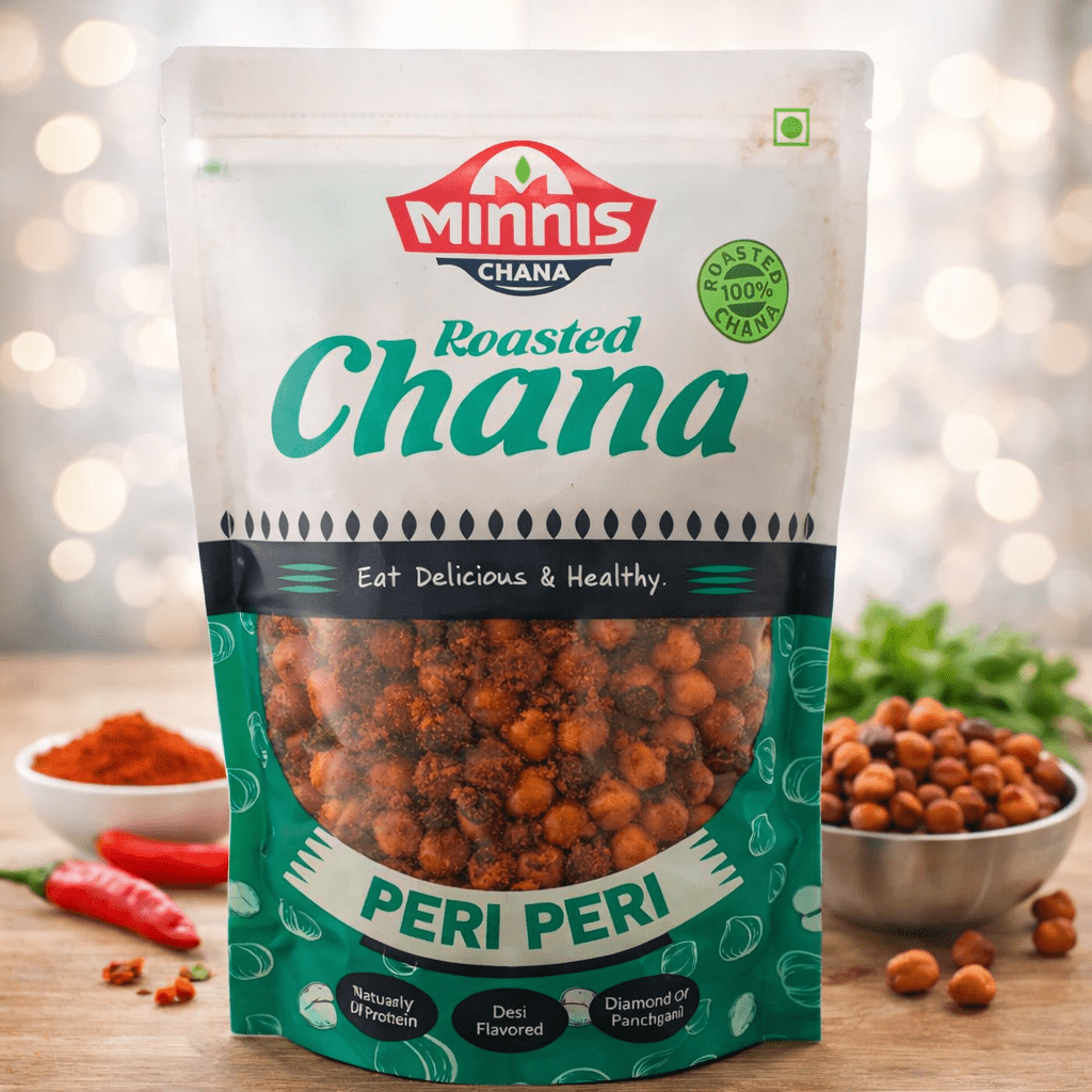 Minnis Roasted Chana | Peri Peri | 200 Gm - TIRTHAS