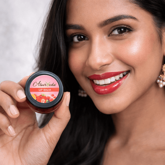 Natural Lip Balm for Dry & Chapped Lips | AloerVeda | Herbal Moisturizing Lip Care - TIRTHAS