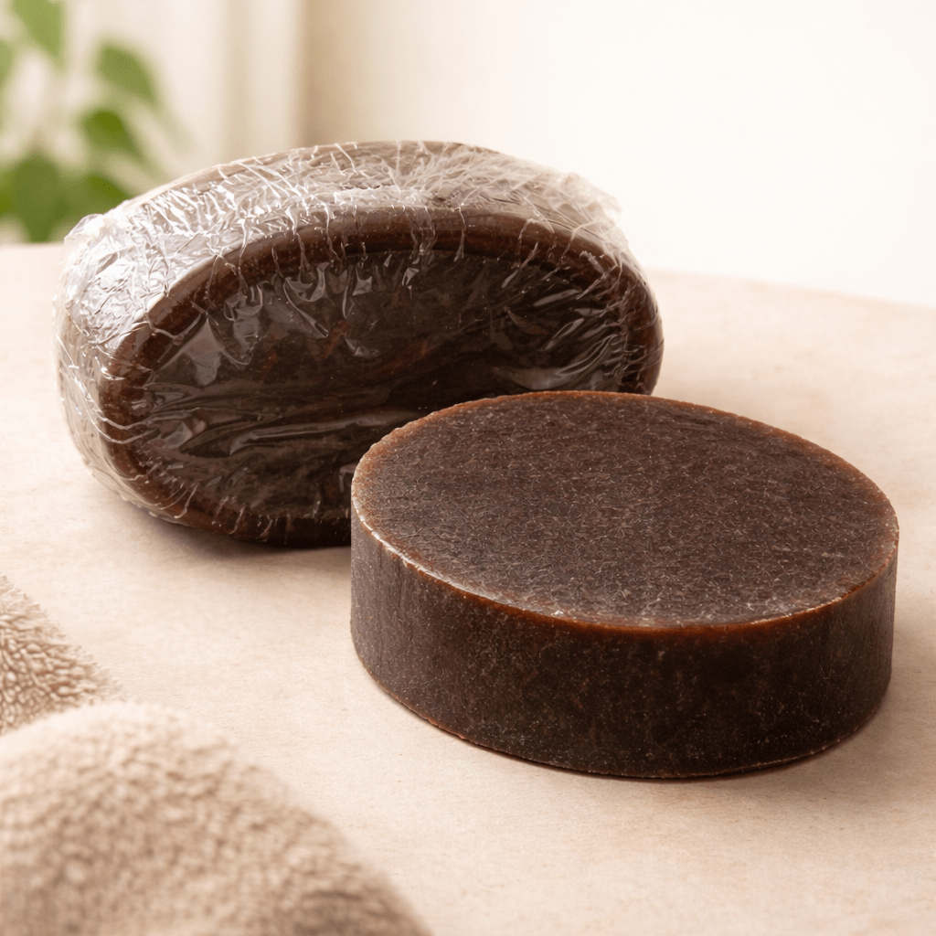 Neem Tulsi Soap | Aloeveda | Clearing Acne Treats Uneven Skin Tone and Pimples Reduces Scares | 50 Gm - TIRTHAS