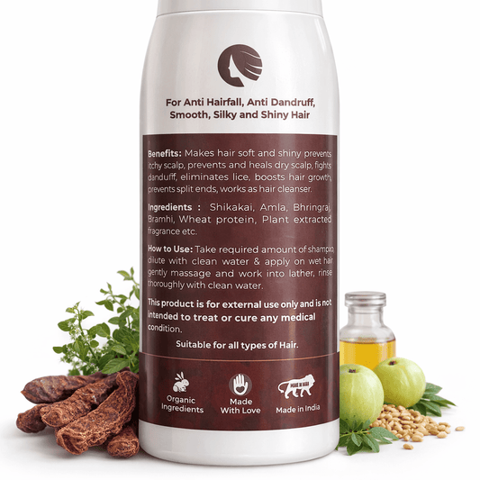 Shikakai Shampoo – Anti Dandruff and Hairfall Control | AloerVeda | 150ml - TIRTHAS