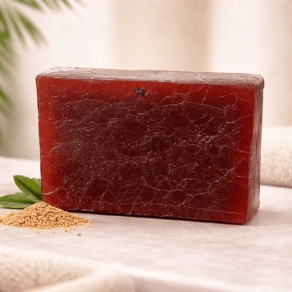 Aloerveda Sandal Soap – Natural Skin Brightening and Anti - Acne Herbal Bath Soap - TIRTHAS