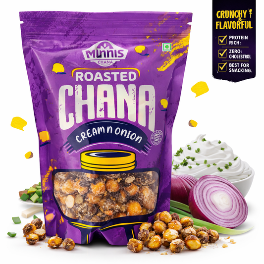 Cream Onion Roasted Chana | Minnis| 80 Gm - TIRTHAS