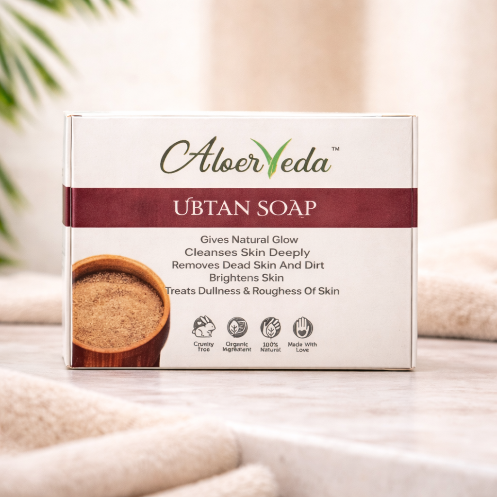 Ubtan Soap | AloerVeda | Natural Glow and Skin Brightening Soap | 50 gm