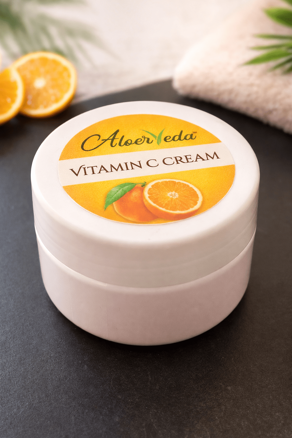 Vitamin C Cream | Aloerveda | Brightening Skin Radiance Booster with Citrus Power | 50 Gm - TIRTHAS